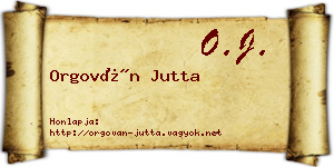 Orgován Jutta névjegykártya